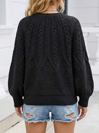 Cable-Knit Round Neck Sweater 101002284962513 34 Affordable Fashion Under $100 Jerry's Apparel 