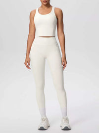 Scoop Neck Tank and High-Waisted Leggings Active Set 101006388543899 85 Affordable Fashion Under $100 Jerry's Apparel 