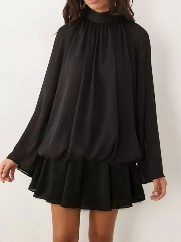 Tie Back Flare Sleeve Mini Dress 101001243212797 45 Affordable Fashion Under $100 Jerry's Apparel 