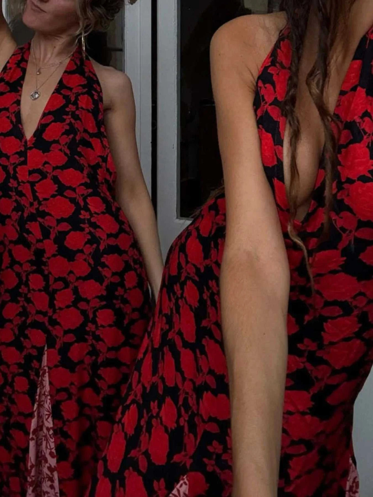 Backless Halter Neck Polka Dot Maxi Dress 100100575321282 35 Affordable Fashion Under $100 Jerry's Apparel 