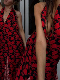 Backless Halter Neck Polka Dot Maxi Dress 100100575321282 35 Affordable Fashion Under $100 Jerry's Apparel 