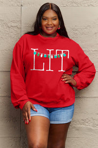 Full Size LIT Long Sleeve Sweatshirt