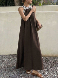 Crochet Trim Sleeveless Maxi Dress 100100555931354 39 Affordable Fashion Under $100 Jerry's Apparel 