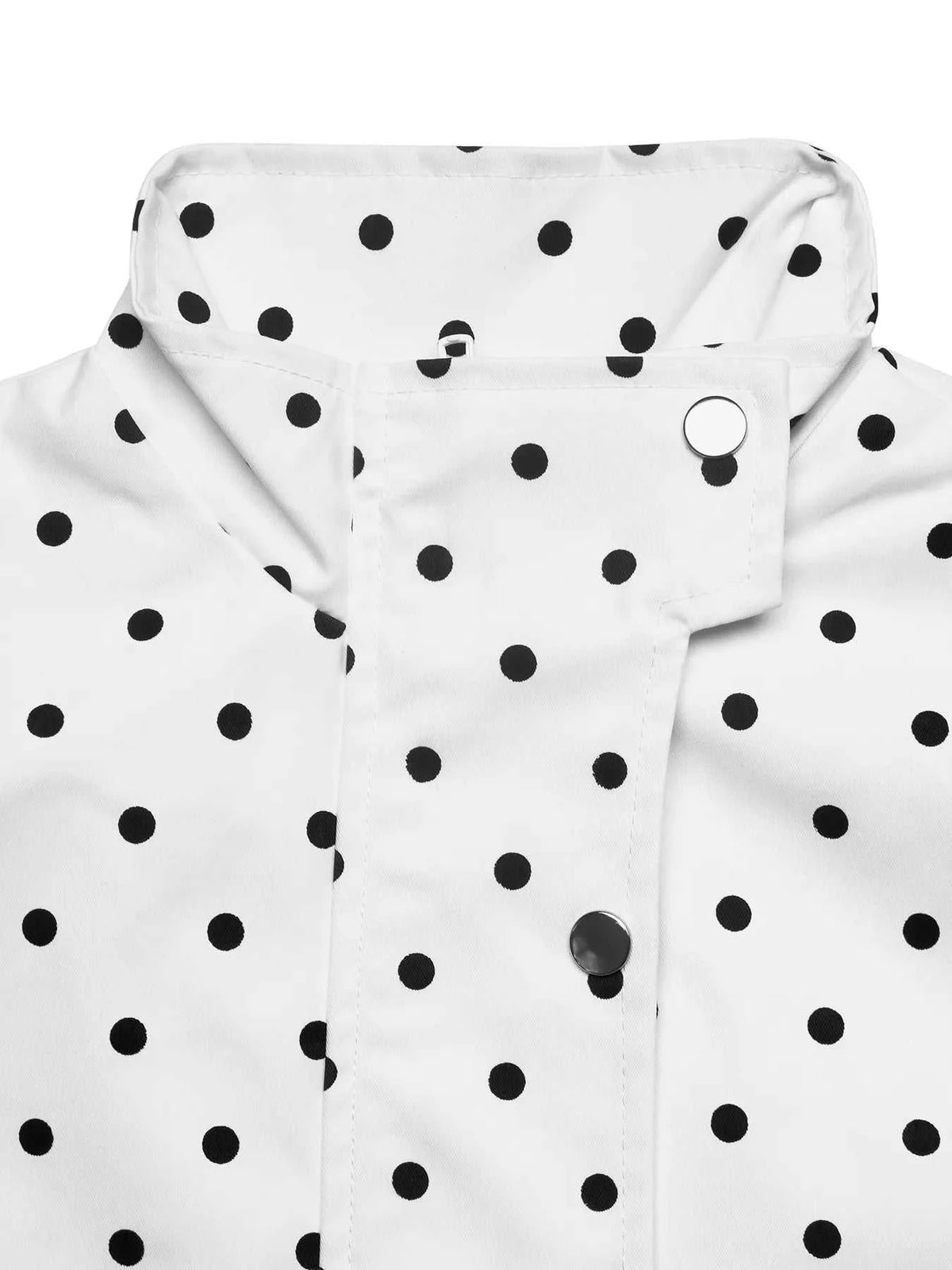 Polka Dot Zip Up Cropped Jacket 100100822180695 55 Affordable Fashion Under $100 Jerry's Apparel 
