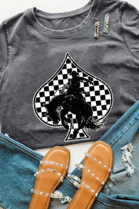 Redeo Check Spades Western Graphic T Shirt