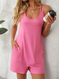 Mandy Scoop Neck Spaghetti Strap Romper with Pockets 100100090511403 24 Affordable Fashion Under $100 Jerry's Apparel 