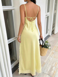 Lace Trimmed Slit Midi Dress 100100029324635 39 Affordable Fashion Under $100 Jerry's Apparel 