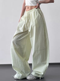 Oversized Wide Leg Drawstring Pants