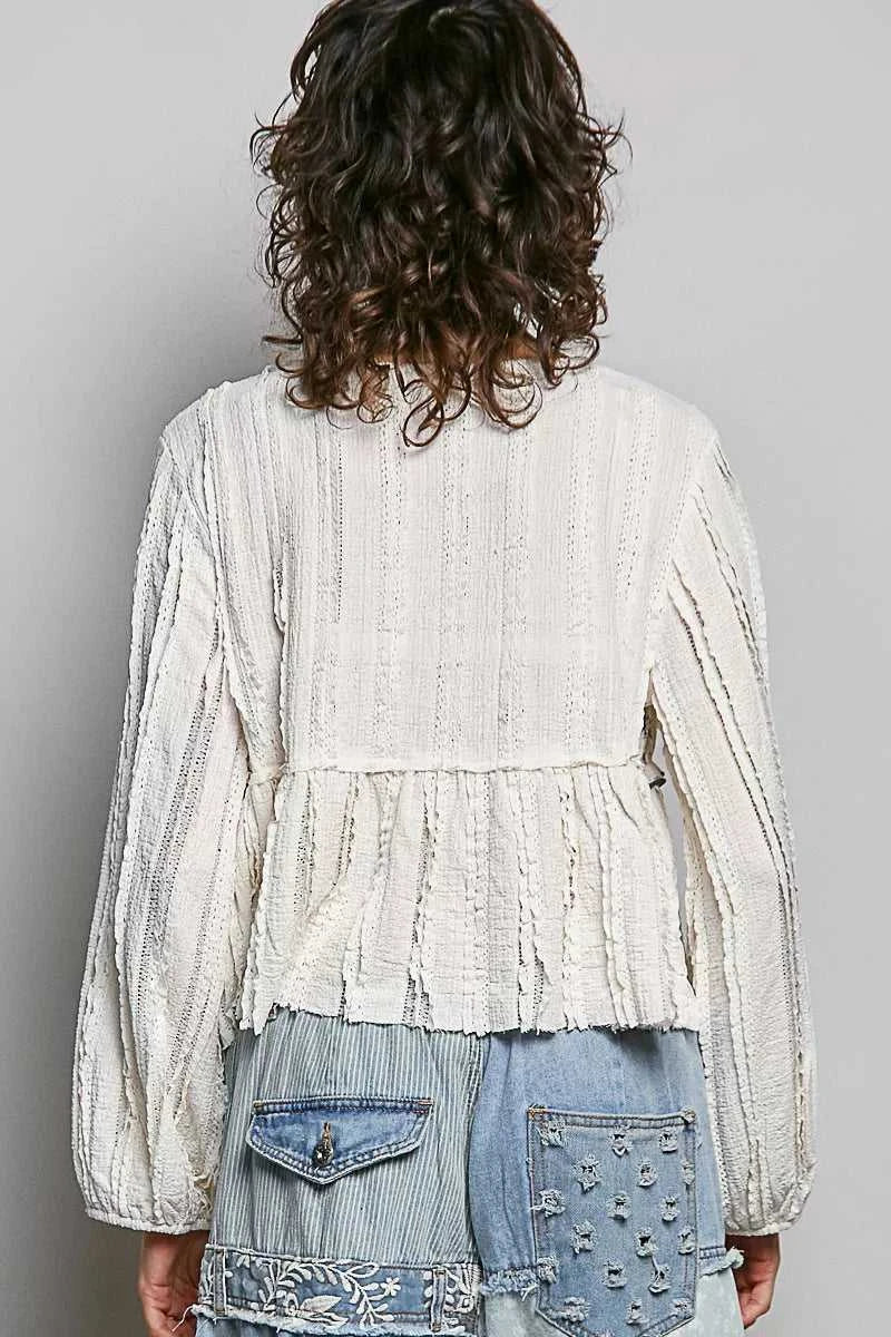 POL Square Neck Lace Long Balloon Sleeve Top 100100907751802 66 Affordable Fashion Under $100 Jerry's Apparel 