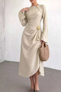 Ruched Long Sleeve Midi Dress 100100582091487 37 Affordable Fashion Under $100 Jerry's Apparel 