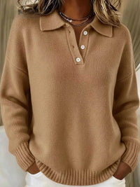 Full Size Button Detail Dropped Shoulder Sweater Plus Size 101002359418175 39 Affordable Fashion Under $100 Jerry's Apparel 