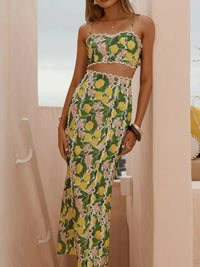 Printed Cami and Maxi Skirt Set