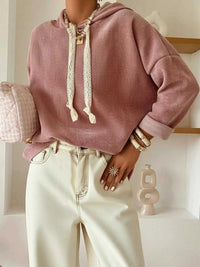 Drawstring Dropped Shoulder Hoodie 100100797401415 52 Affordable Fashion Under $100 Jerry's Apparel 