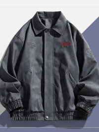 Men's Plus Size Embroidered Elastic Waist Casual Jacket 100400806062626 82 Affordable Fashion Under $100 Jerry's Apparel 
