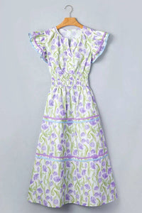 Floral Print Contrast Trim Midi Dress 100100457560919 63 Affordable Fashion Under $100 Jerry's Apparel 