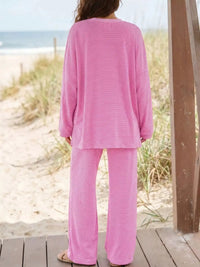 Striped Long Sleeve Top and Pants Set 101001715551827 81 Affordable Fashion Under $100 Jerry's Apparel 