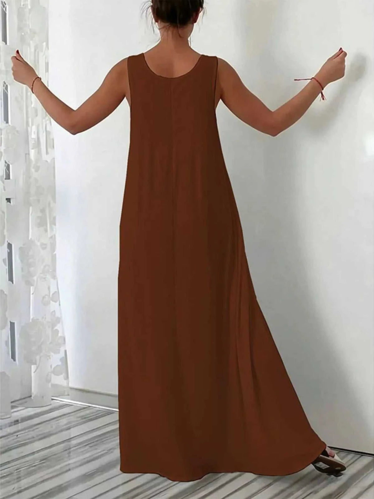 Sleeveless Maxi Dress with Pockets 100100390424798 34 Affordable Fashion Under $100 Jerry's Apparel 