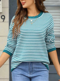 Striped Round Neck Sweater 100100080284743 49 Affordable Fashion Under $100 Jerry's Apparel 