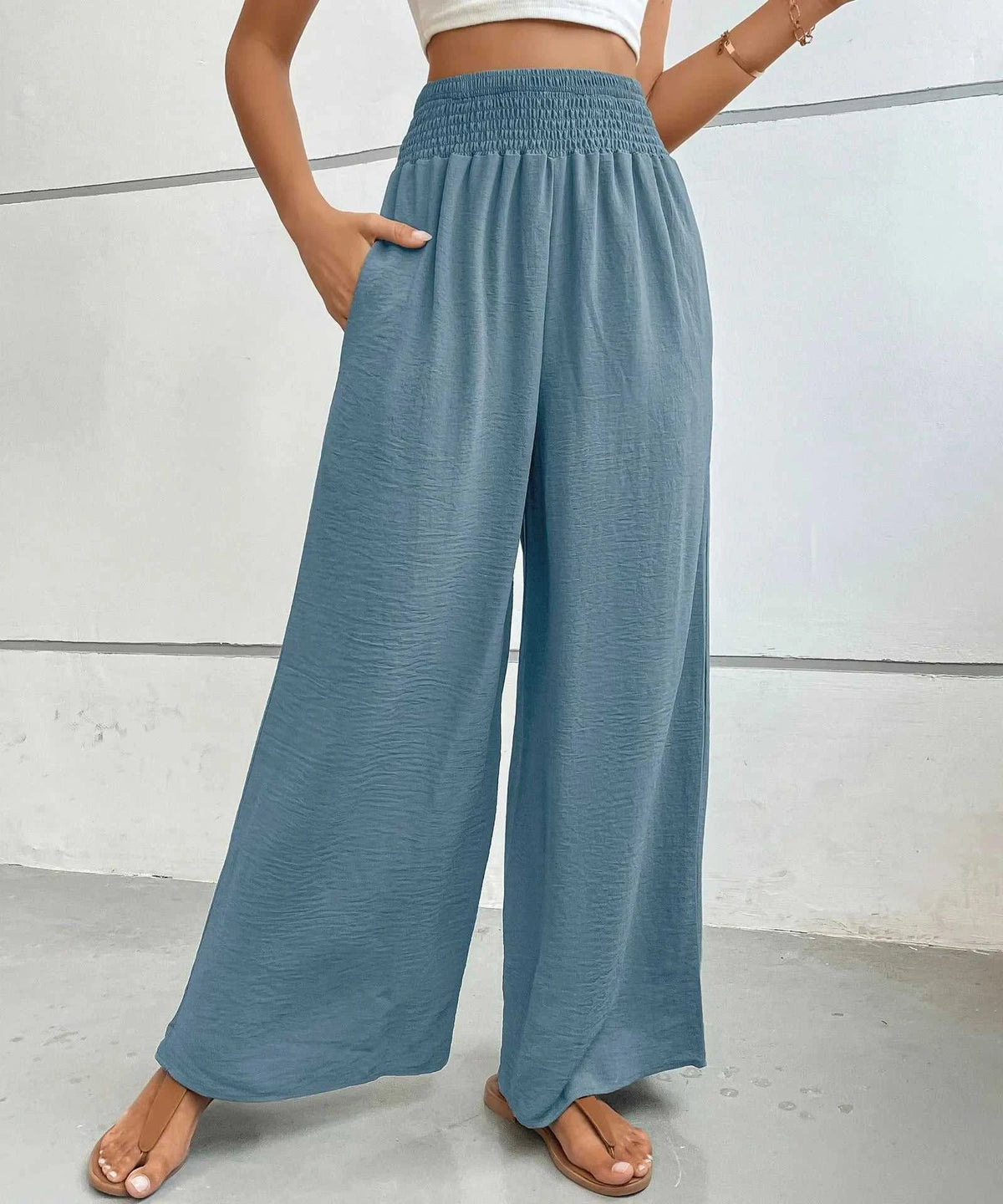 High-Waisted Wide Leg Pants 100100827101945 34 Affordable Fashion Under $100 Jerry's Apparel 