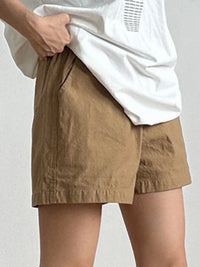 Elastic Waist Casual Shorts