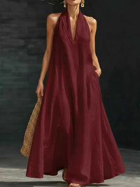 Full Size Halter Neck Sleeveless Maxi Dress Plus Size 100100329491085 30 Gifts for Her Jerry's Apparel 