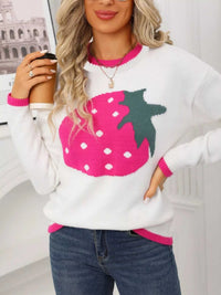 Strawberry Crew Neck Sweater 100100080501266 49 Affordable Fashion Under $100 Jerry's Apparel 