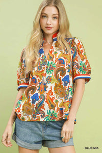 Umgee Jacquard Abstract Print Top 100100951011325 49 Affordable Fashion Under $100 Jerry's Apparel 