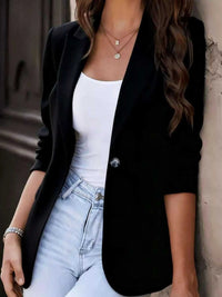 Full Size Single-Breasted Lapel Collar Blazer Plus Size 100100427041899 25 Affordable Fashion Under $100 Jerry's Apparel 