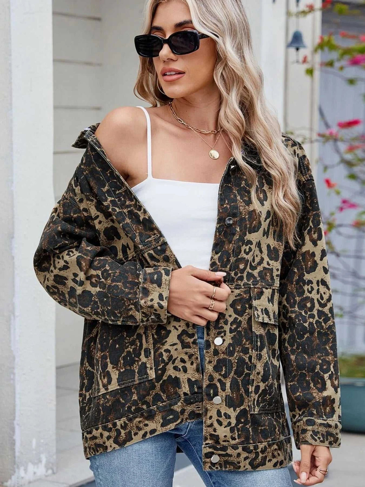 Button Up Long Sleeve Denim Jacket 100100658147198 64 Affordable Fashion Under $100 Jerry's Apparel 