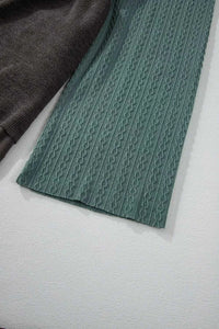 Color Block Waffle Knit Raw Hem Hoodie 100100959651354 43 Affordable Fashion Under $100 Jerry's Apparel 