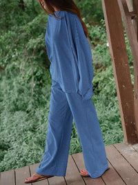 Striped Long Sleeve Top and Pants Set 101001715551827 81 Affordable Fashion Under $100 Jerry's Apparel 