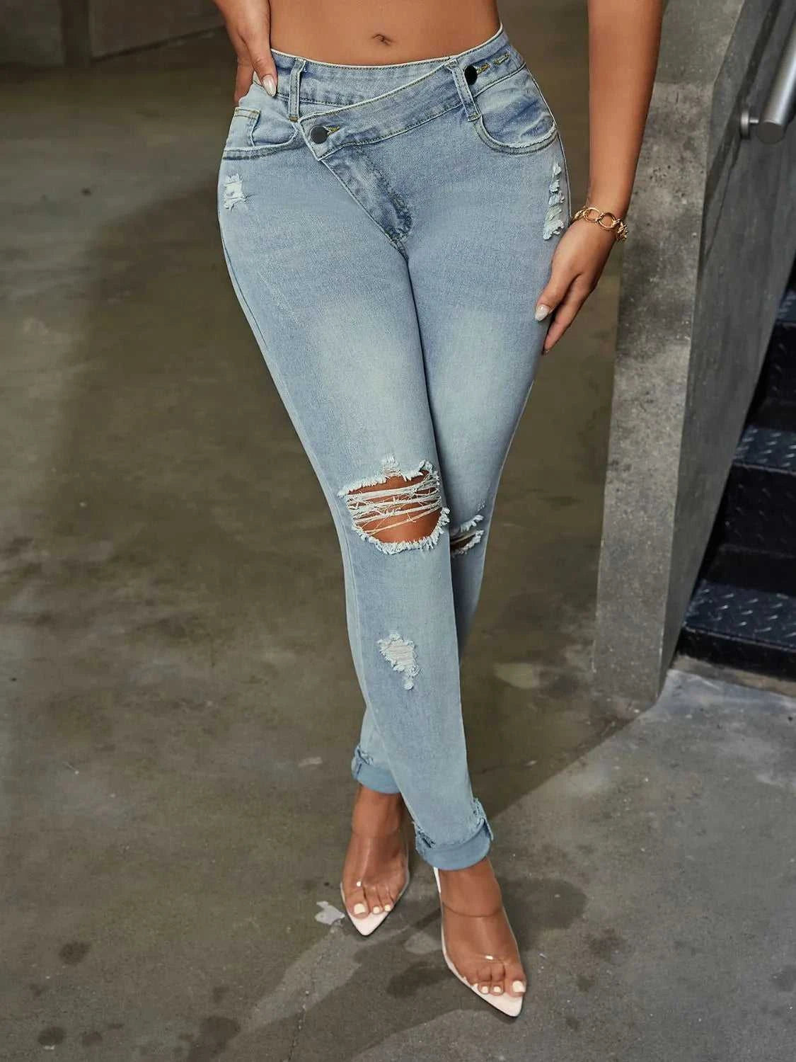 Distressed Skinny Jeans 100100551661791 36 Affordable Fashion Under $100 Jerry's Apparel 