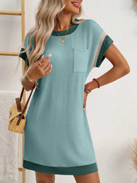 Round Neck Short Sleeve Mini Dress 100100619871757 33 Affordable Fashion Under $100 Jerry's Apparel 
