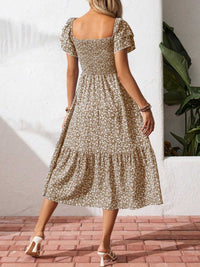 Floral Print Smocked Ruffle Sleeves Dress 100100039252836 42 Affordable Fashion Under $100 Jerry's Apparel 