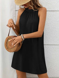 Textured Grecian Neck Mini Dress 100100516101866 24 Affordable Fashion Under $100 Jerry's Apparel 