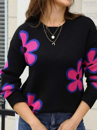 Floral Crew Neck Sweater 100100135232567 49 Affordable Fashion Under $100 Jerry's Apparel 