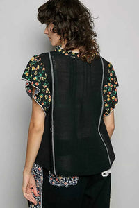 POL V-Neck Floral Ruffle Sleeve Blouse 100100425521064 62 Affordable Fashion Under $100 Jerry's Apparel 