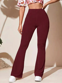 Full Size High-Waist Flare Active Pants Plus Size