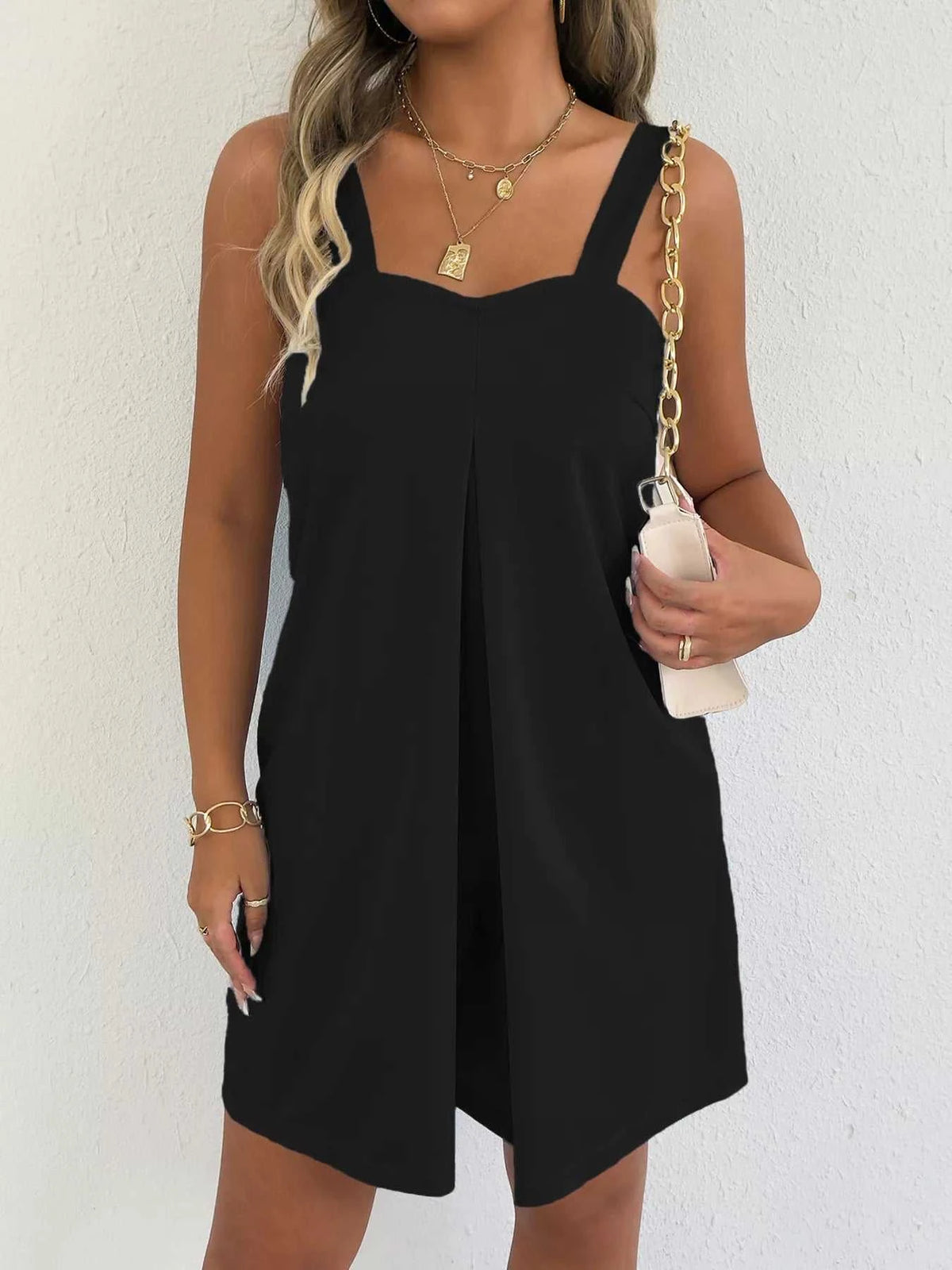 Sweetheart Neck Wide Strap Romper 100100528995455 21 Affordable Fashion Under $100 Jerry's Apparel 