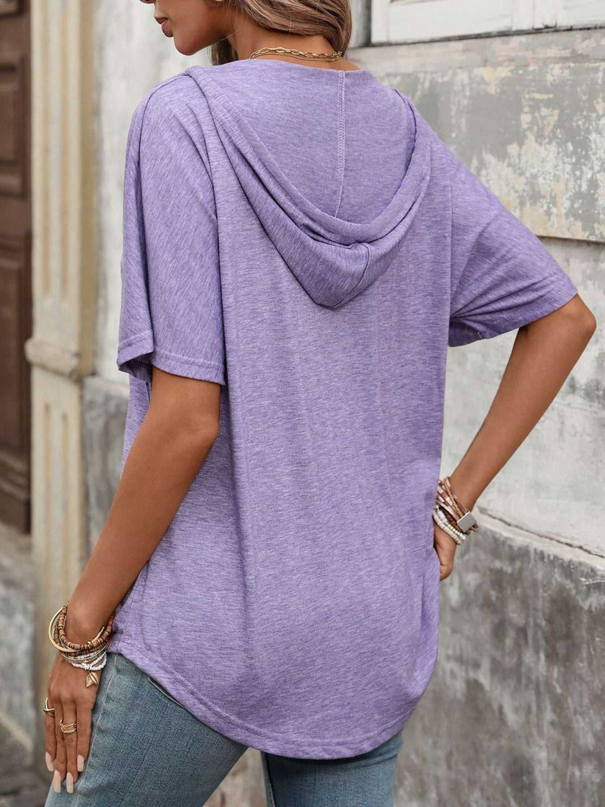 Casual Short Sleeve Hooded T-Shirt 100100788252140 27 Affordable Fashion Under $100 Jerry's Apparel 
