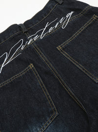 Men's Oversized Wide-Leg Denim Shorts
