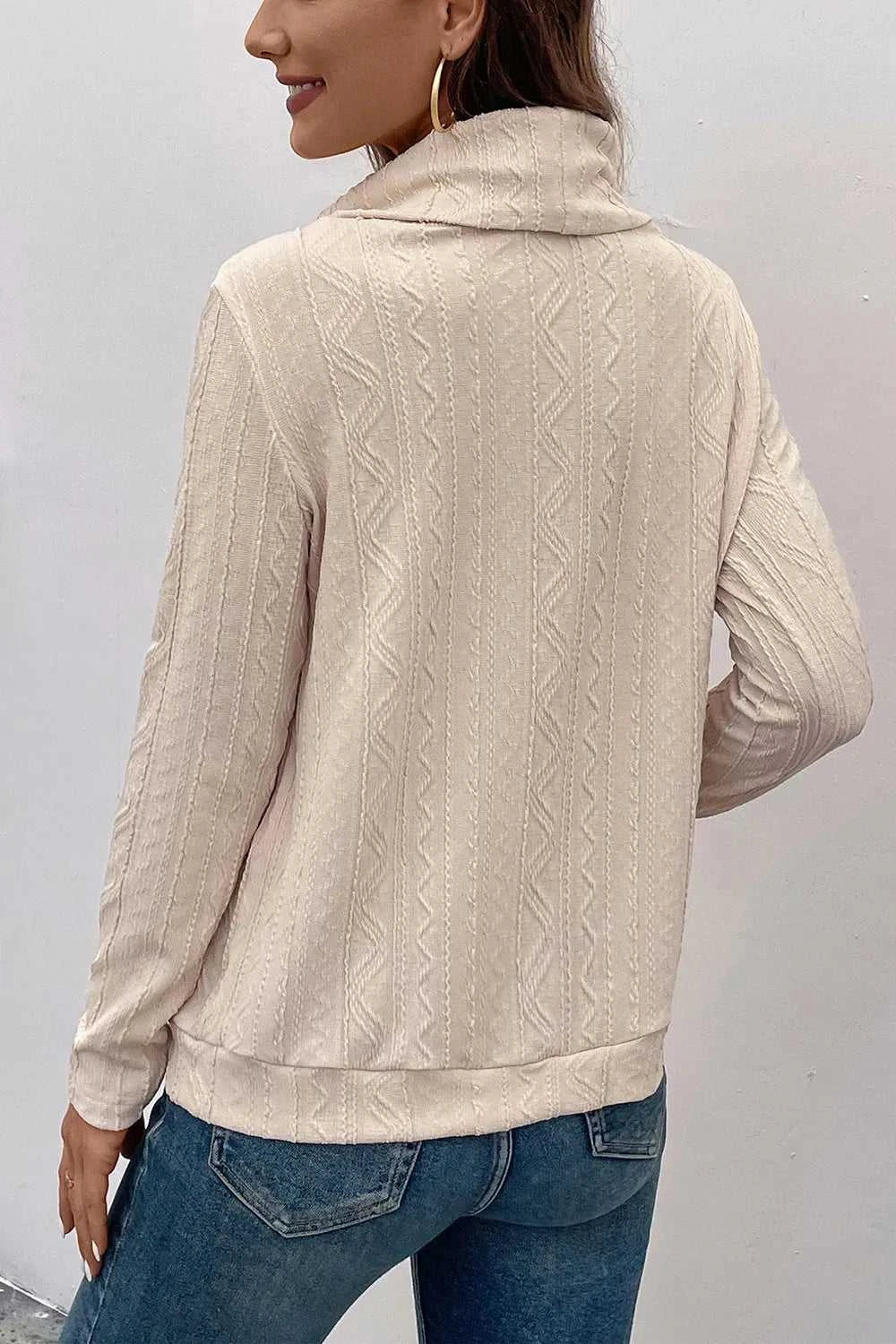 Perfee Tied Mock Neck Long Sleeve Knit Top 100100118084397 33 Affordable Fashion Under $100 Jerry's Apparel 