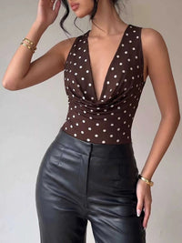 Polka Dot Cowl Neck Bodysuit 100100191422082 27 Affordable Fashion Under $100 Jerry's Apparel 