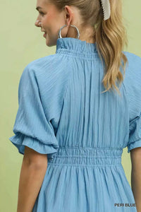 Umgee Ruffle V-Neck Midi Dress 100100042451797 62 Affordable Fashion Under $100 Jerry's Apparel 