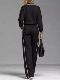 Striped Half Zip Top and Pants Set 101001673461092 67 Gifts for Her Jerry's Apparel 