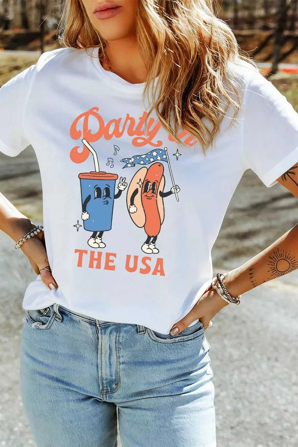Party In The USA Patriotic Graphic Tee 100100134659354 30 Affordable Fashion Under $100 Jerry's Apparel 