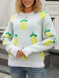 Lemon Crew Neck Round Neck Sweater 100100091974343 47 Affordable Fashion Under $100 Jerry's Apparel 