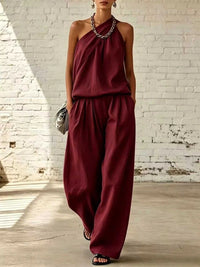 Full Size Sleeveless Top and Wide-Leg Pants Set Plus Size 101001393888731 42 Affordable Fashion Under $100 Jerry's Apparel 