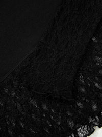 Asymmetric Panels Sheer Floral Lace Patchwork Long Sleeve Top 100100098556079 24 Affordable Fashion Under $100 Jerry's Apparel 