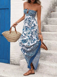 Floral Print Strapless Maxi Dress 100100867114481 42 Affordable Fashion Under $100 Jerry's Apparel 